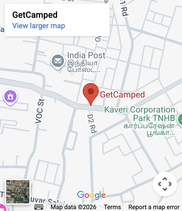 Getcamped training institute Chennai location map